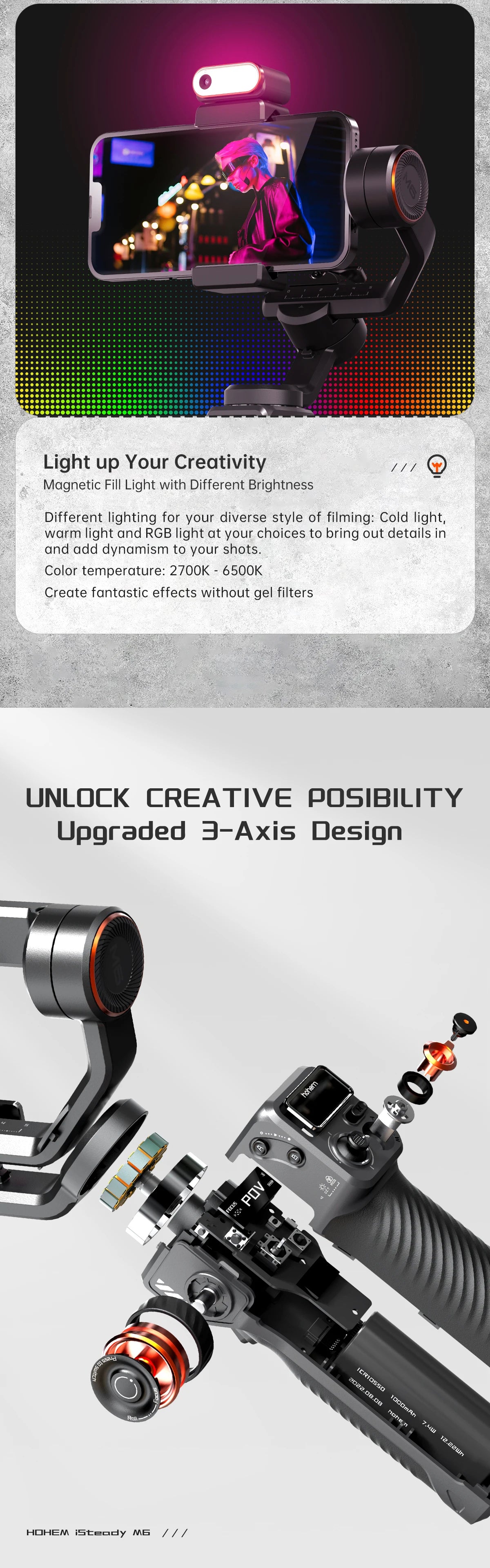 AI Tracker with Adjustable  Stabilizing Tripod For Smartphone For Content Creators/Bloggers
