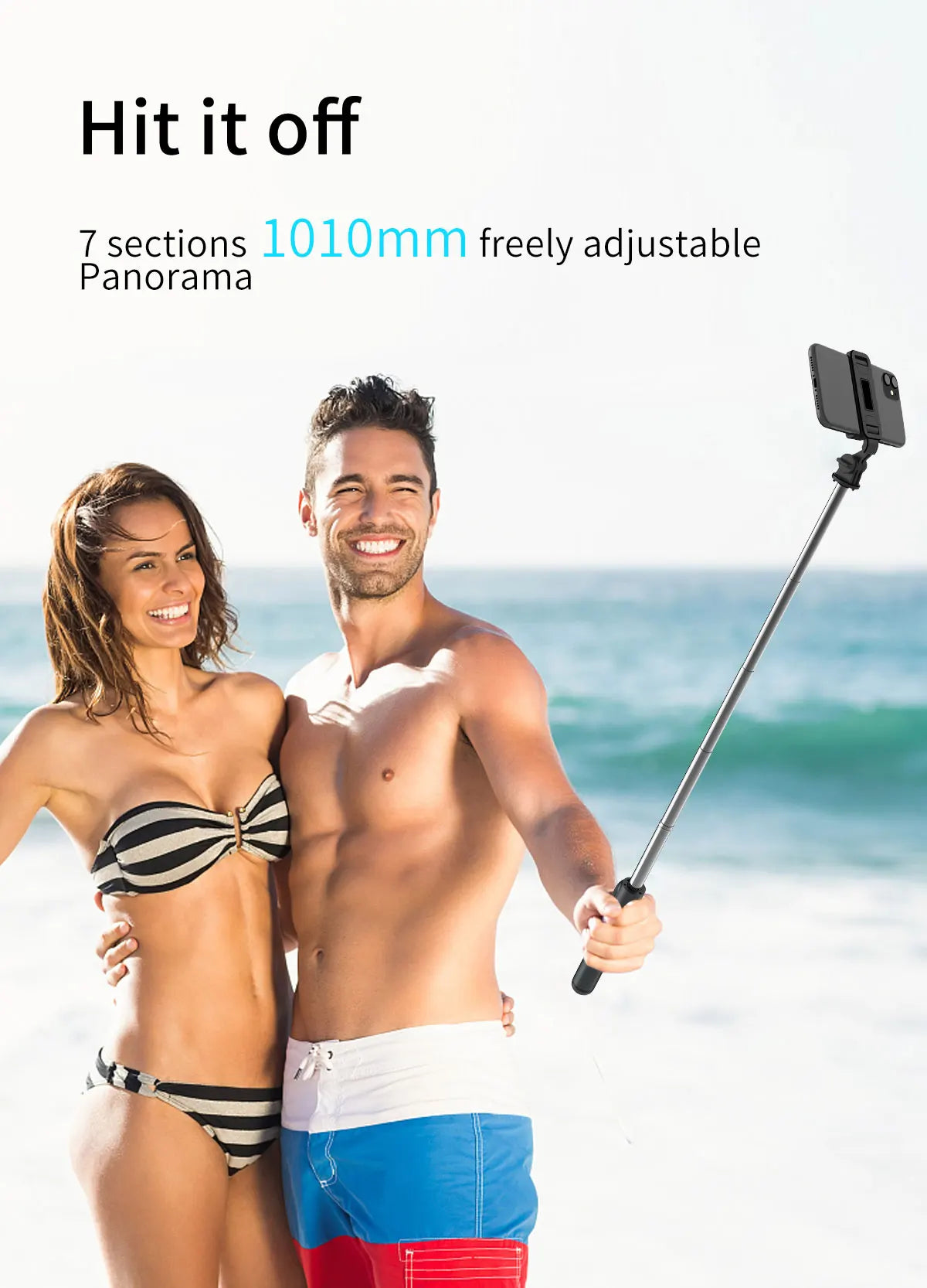 Selfie Stick Tripod with Detachable Wireless Remote, 4 in 1 Extendable Portable Selfie Stick & Phone Tripod