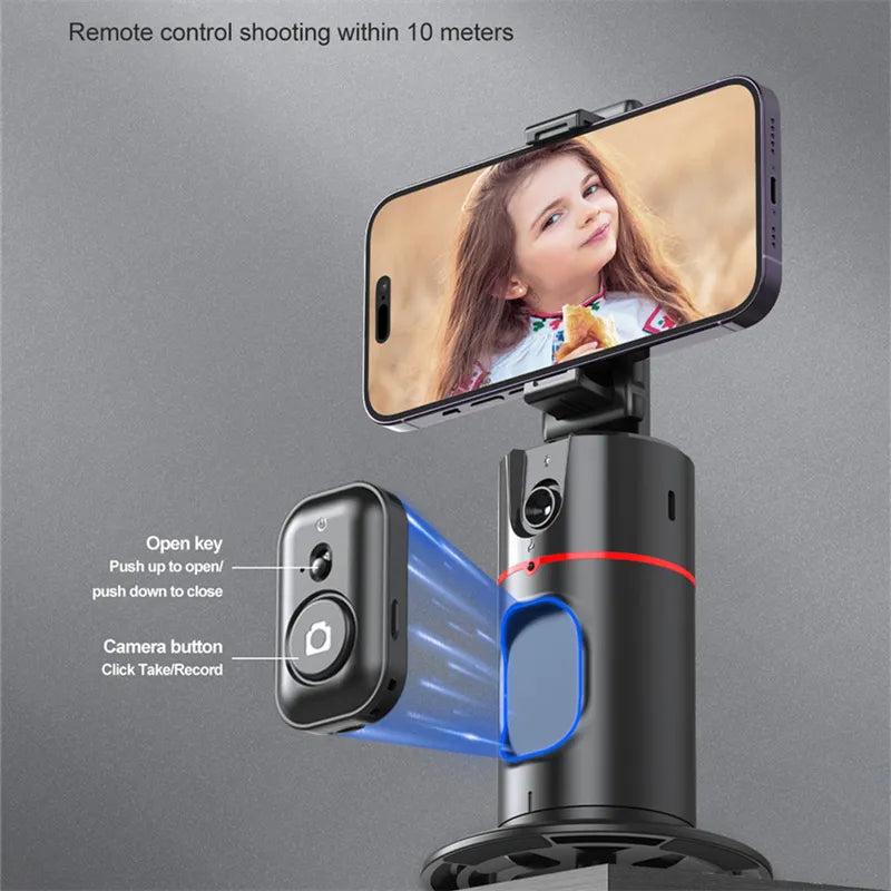 360 Rotation Gimbal Stabilizer Selfie Stick. Monopod Desktop tracking gimbal PTZ For Tiktok Smartphone live. For Content Creators/Bloggers For TikTok Instagram YouTube.