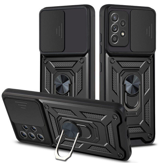 Armor ring Bracket Push Phone Case For Xiaomi