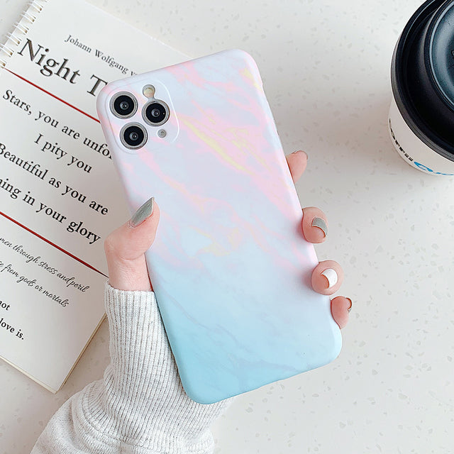 Marble Phone Case With Holder For iPhone