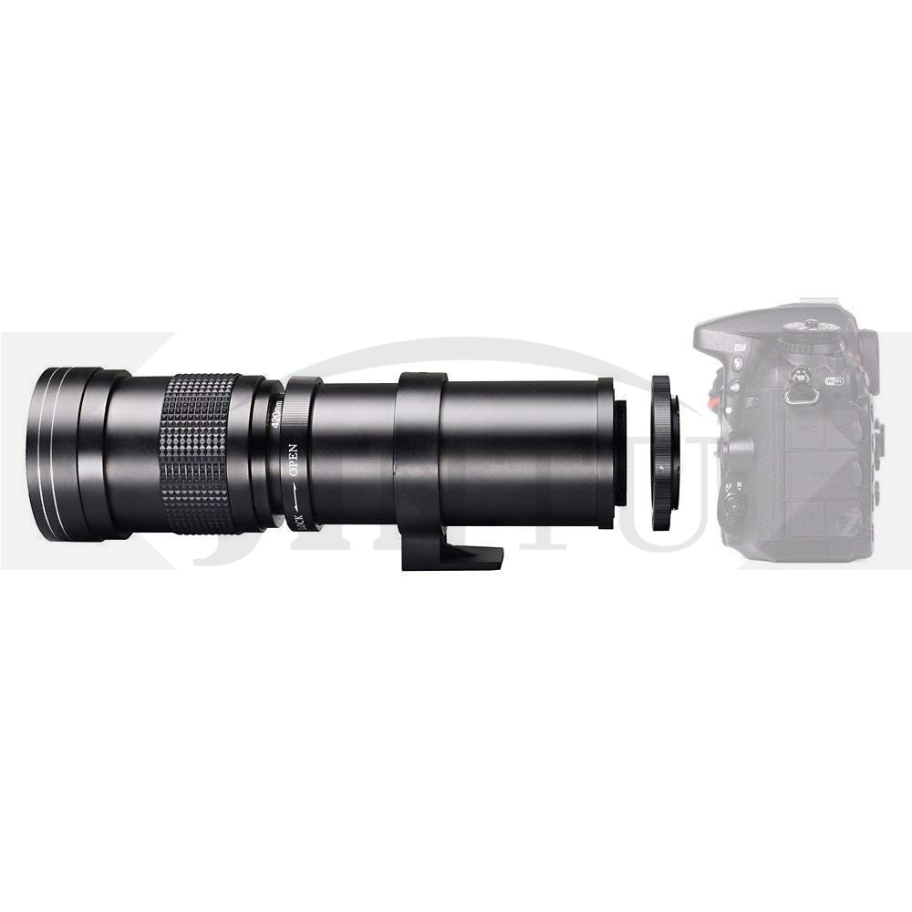 420-800mm F/8.3-16 Super Telephoto Lens Manual Focus Zoom Lens Fit for Canon NIKON Samsung SONY NEX DSLR Camera
