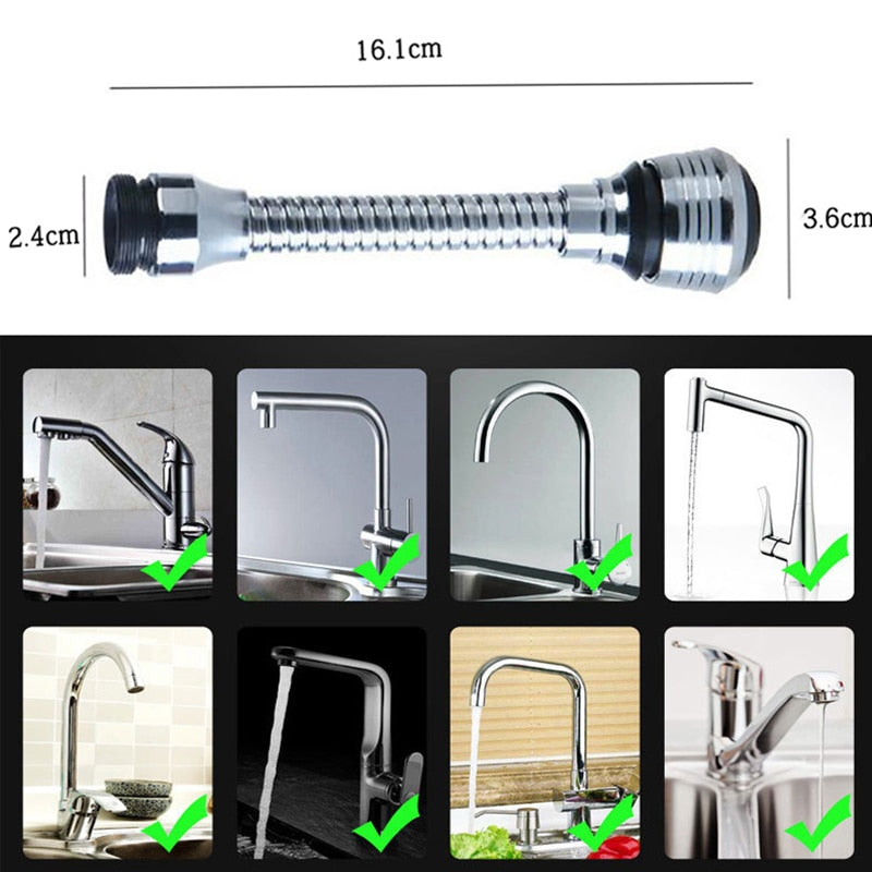 Eco-Friendly High Pressure 360 Rotatable Faucet Extender