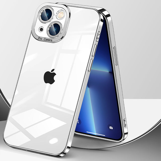 Soft Plating Clear Case For iPhone
