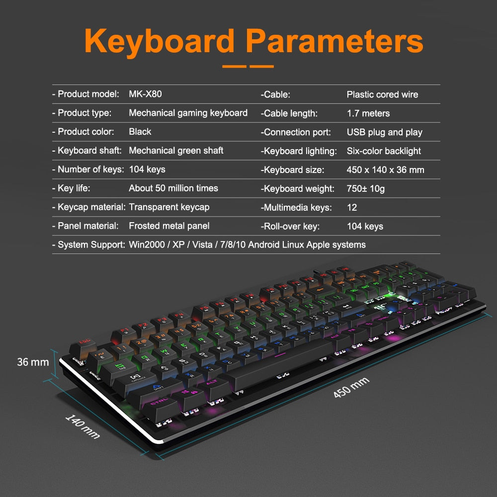 Gaming Keyboard with backlight