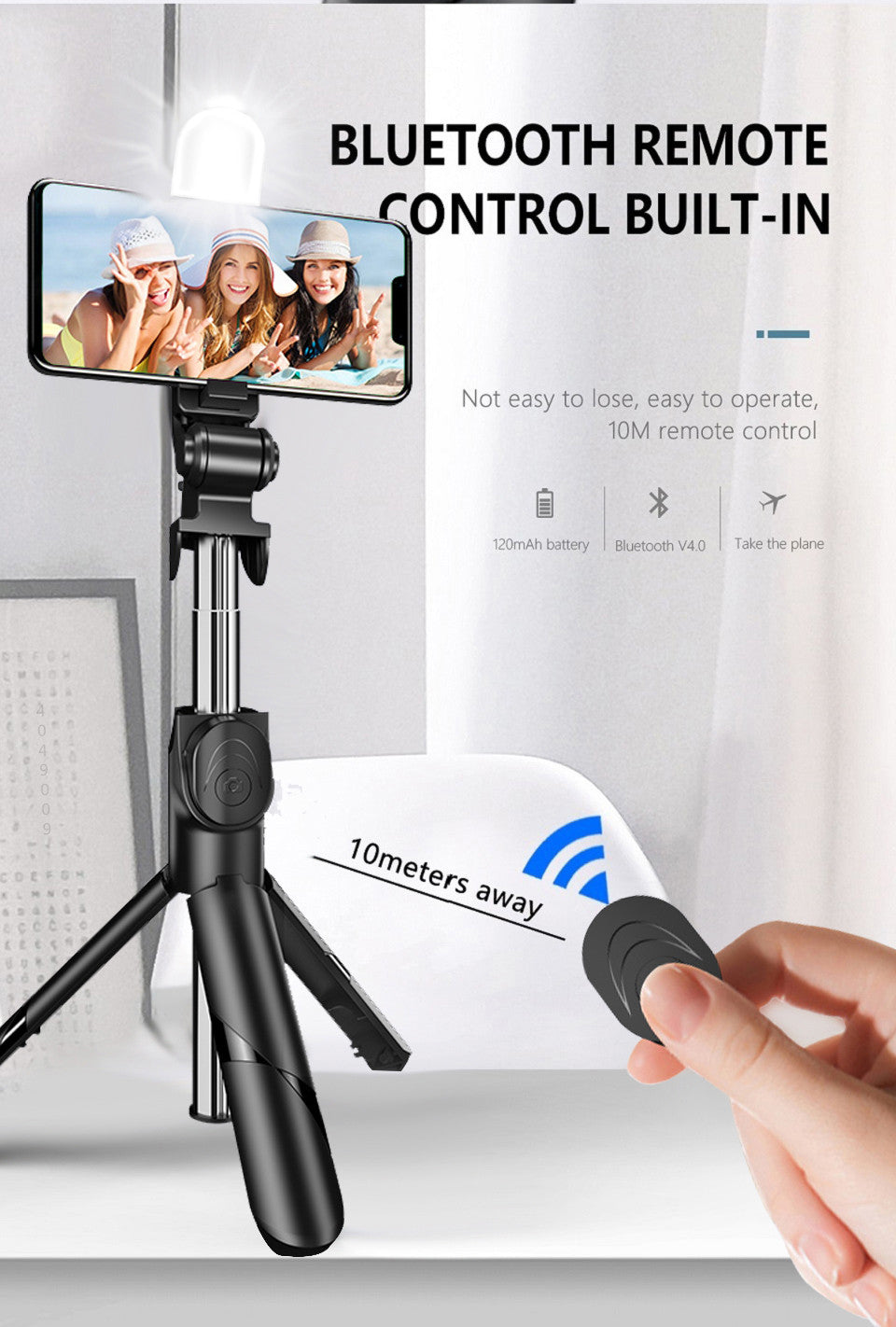 Bluetooth Wireless Selfie Stick Tripod