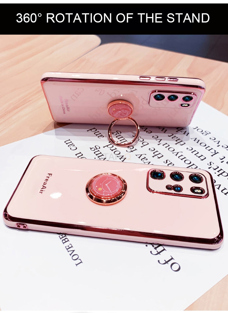 Luxury Ring Holder Plating Phone Case On For Xiaomi