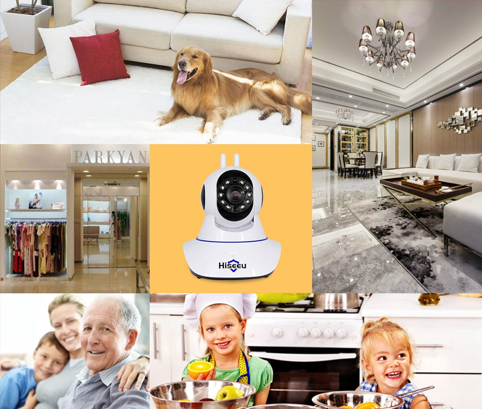 Wireless Smart Home Security Surveillance Camera (Two-way Audio Baby/Pet Monitor)