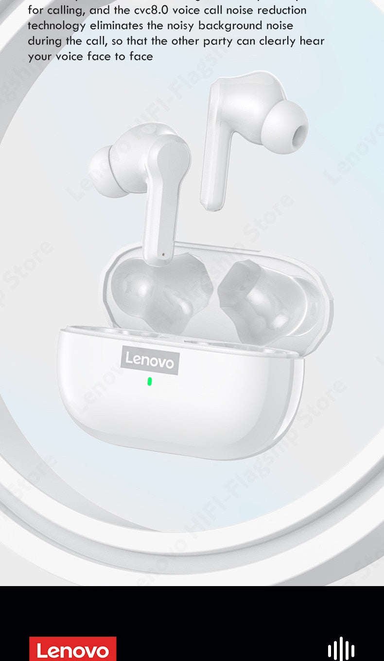 Waterproof 5.0 Lenovo Wireless Bluetooth Headphones