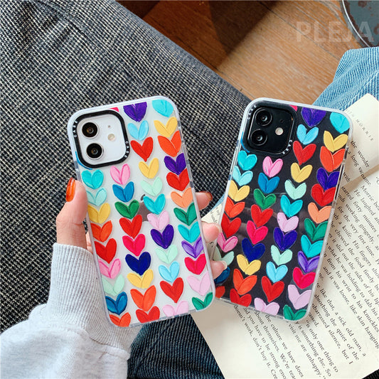 Watercolor Graffiti Love Heart Case For iPhone