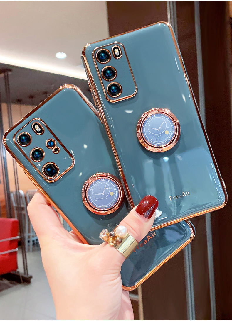 Luxury Plating Ring Holder Phone Case For Samsung