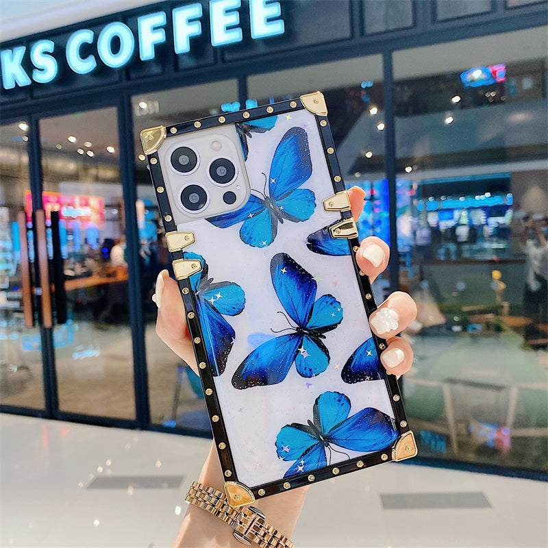 Butterfly/Marble Phone Case For iPhone