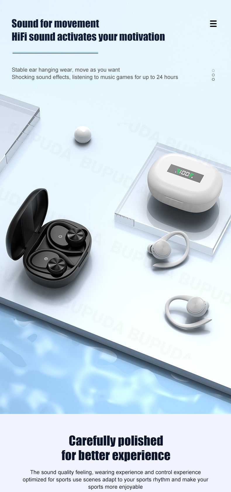 Waterproof Bluetooth Wireless Headphones