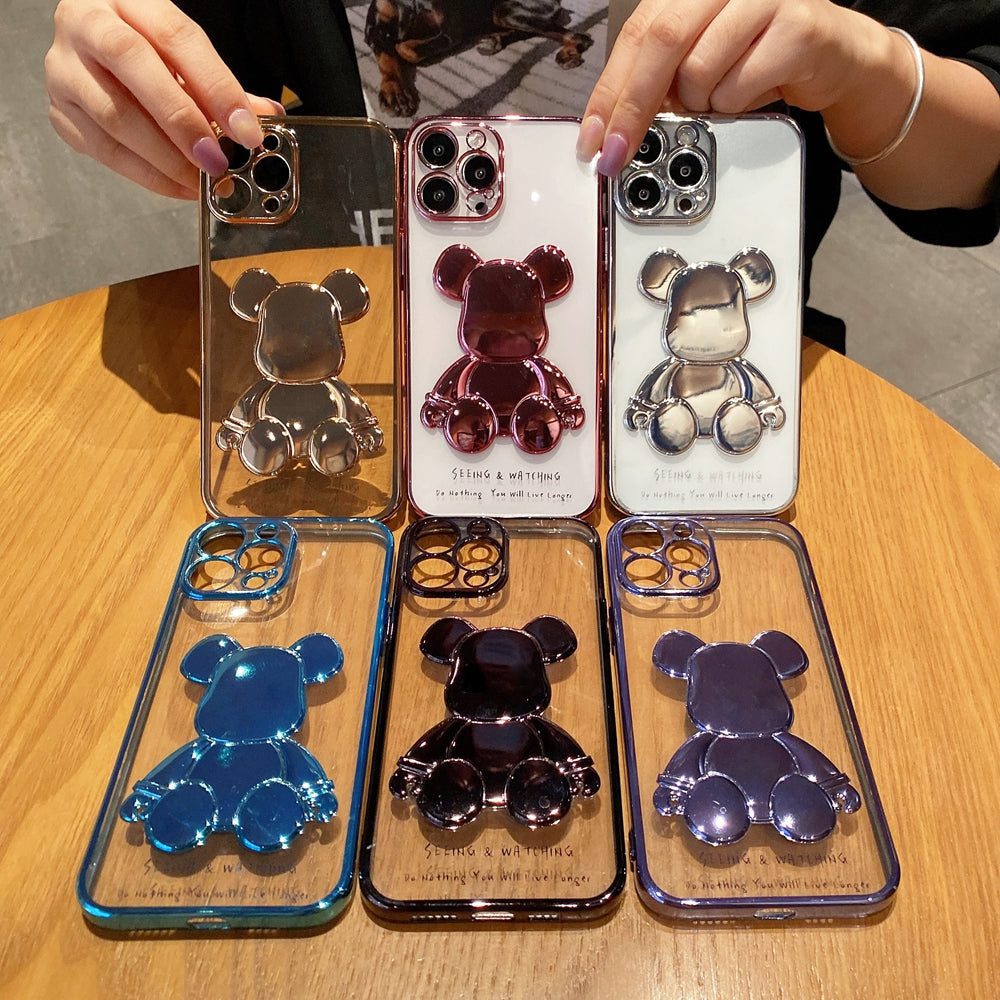 Bear Plating Phone Case for iPhone