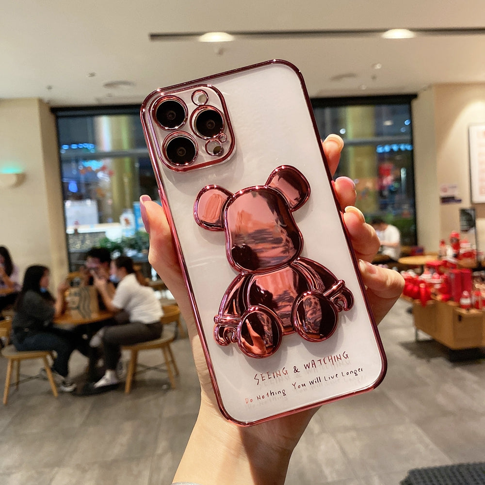 Bear Plating Phone Case for iPhone