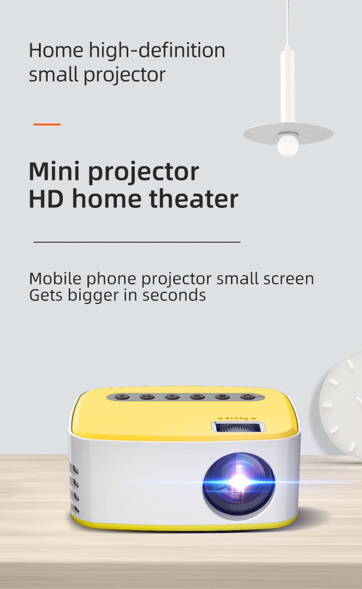 Built-in Mini Portable Storage Projector