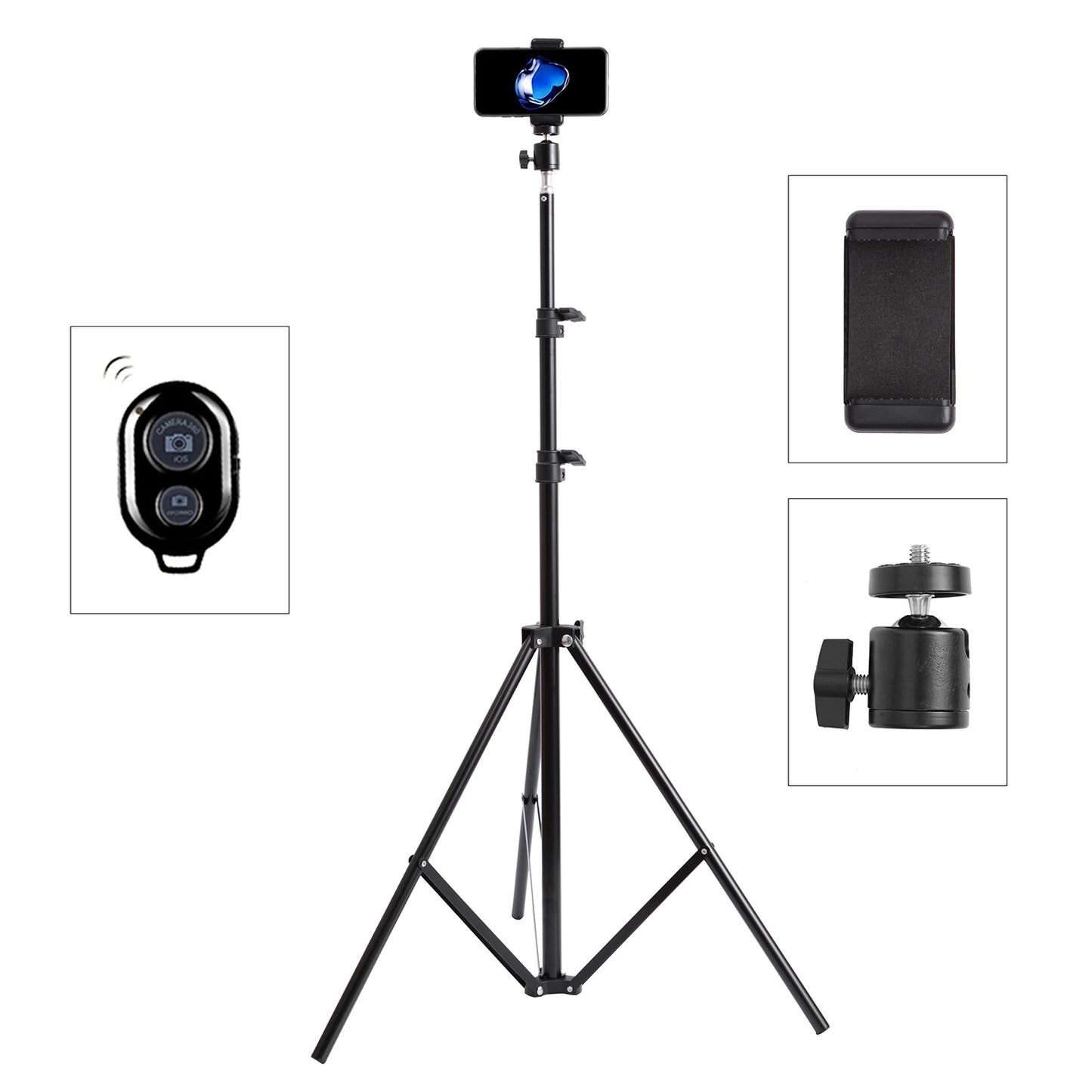 Bluetooth Remote Portable Selfie Tripod (For Mobile and Camera)