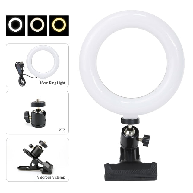 Clip On Ring Light For Phone Or Laptop