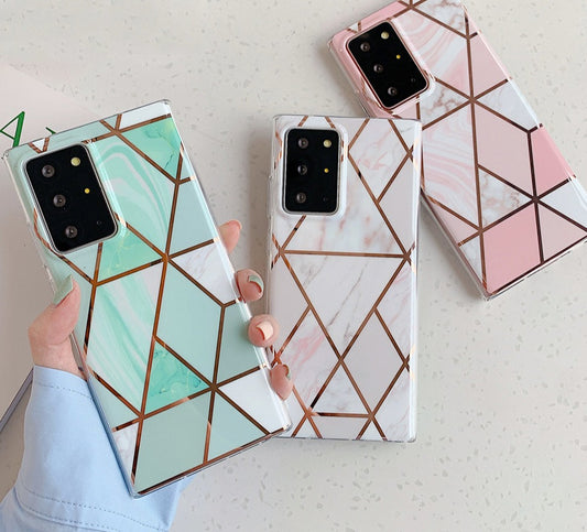 Electroplated Geometric Case For Samsung