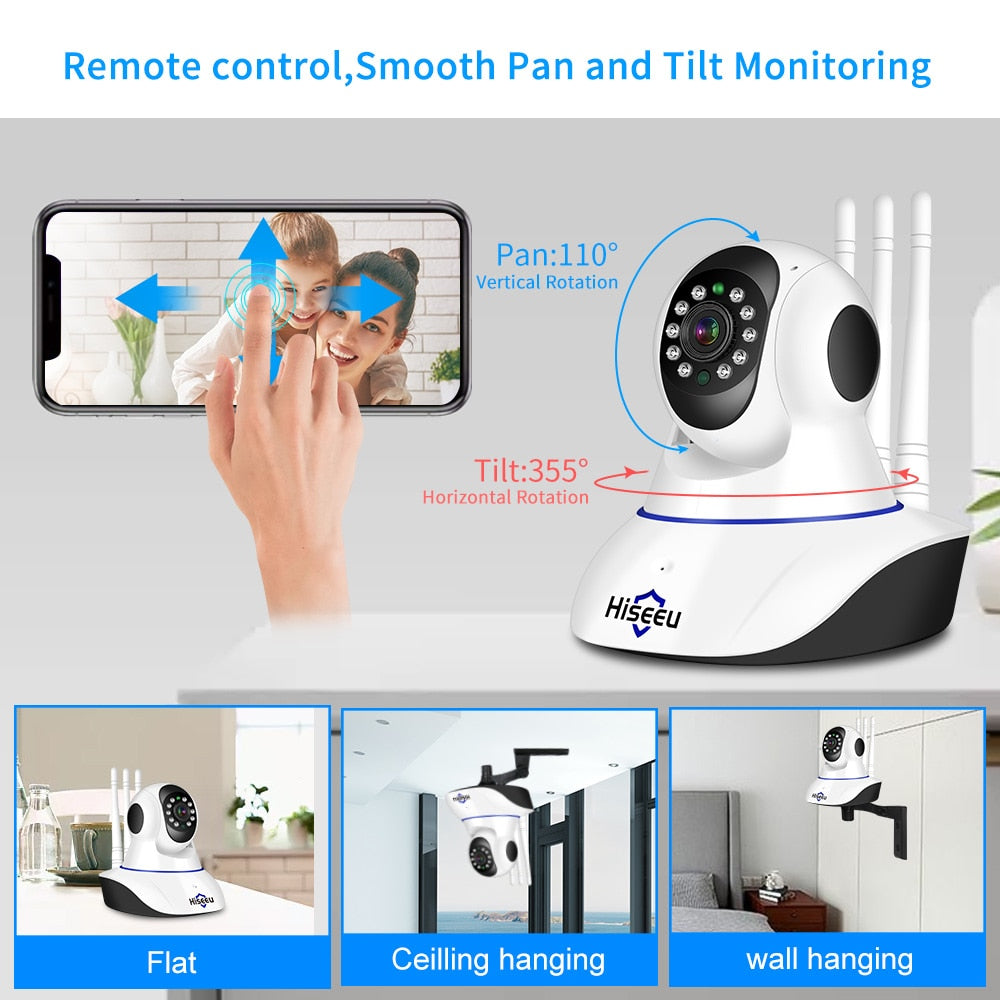 Wireless Smart Home Security Surveillance Camera (Two-way Audio Baby/Pet Monitor)