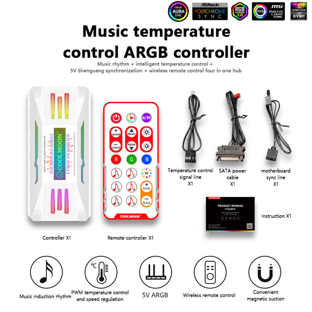 Wireless Temperature Control P-ARGB Controller