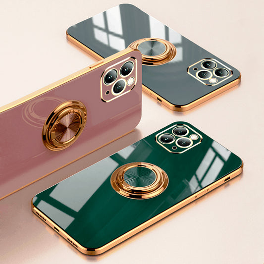 Magnetic Plating Ring Case For iPhone