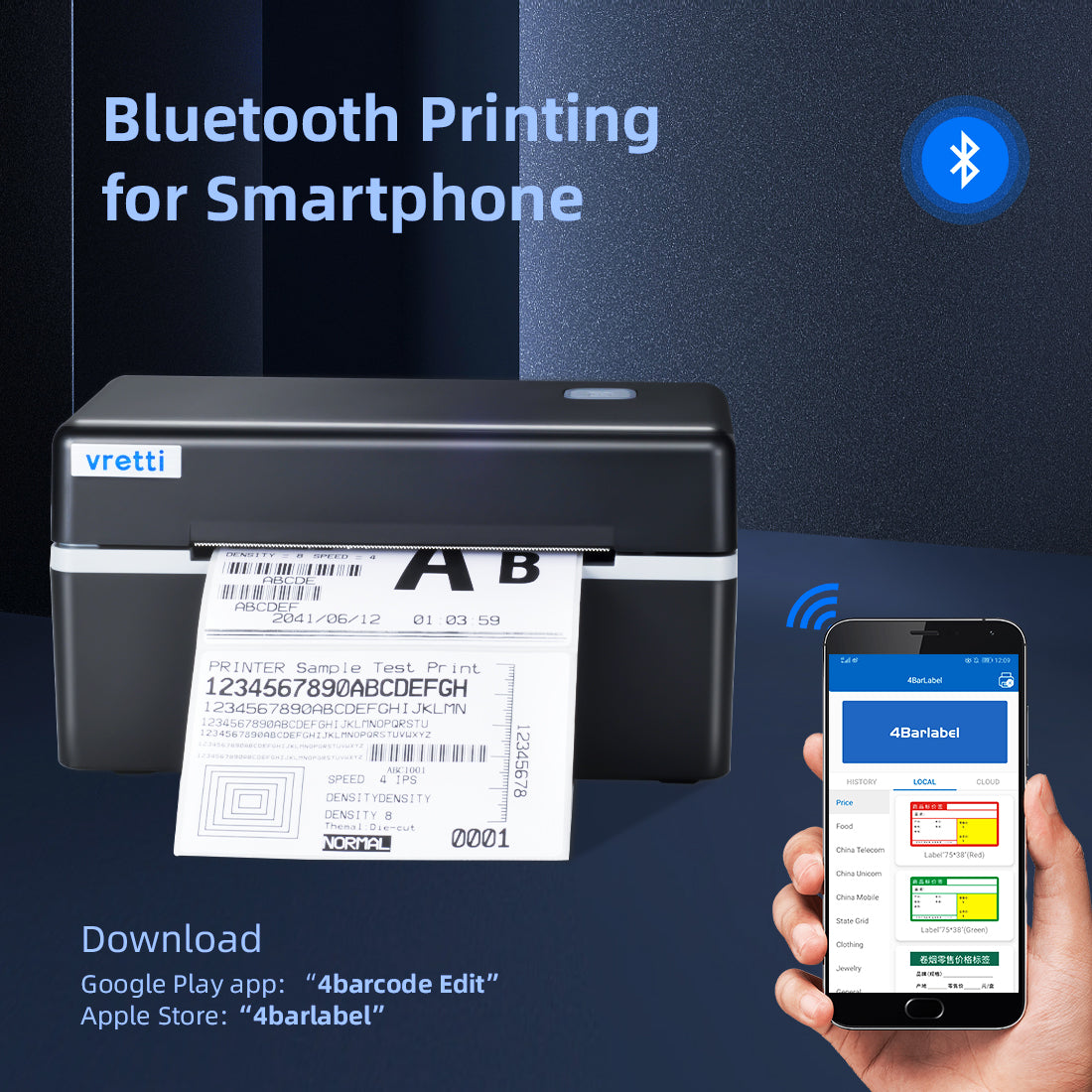 Bluetooth Thermal Label Printer